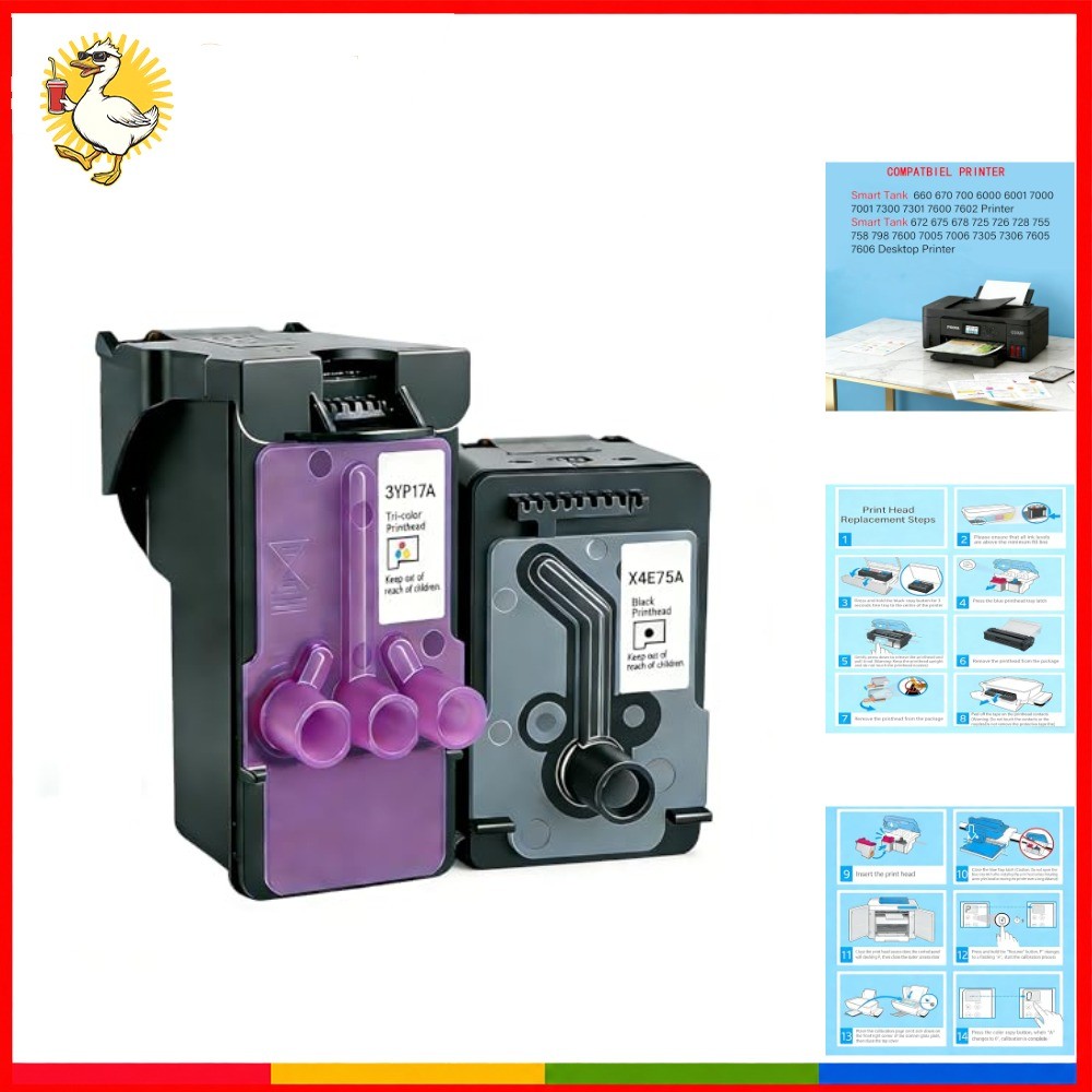 Print Head Replacement 3YP17A X4E75A for HP Smart Tank Models Compatible