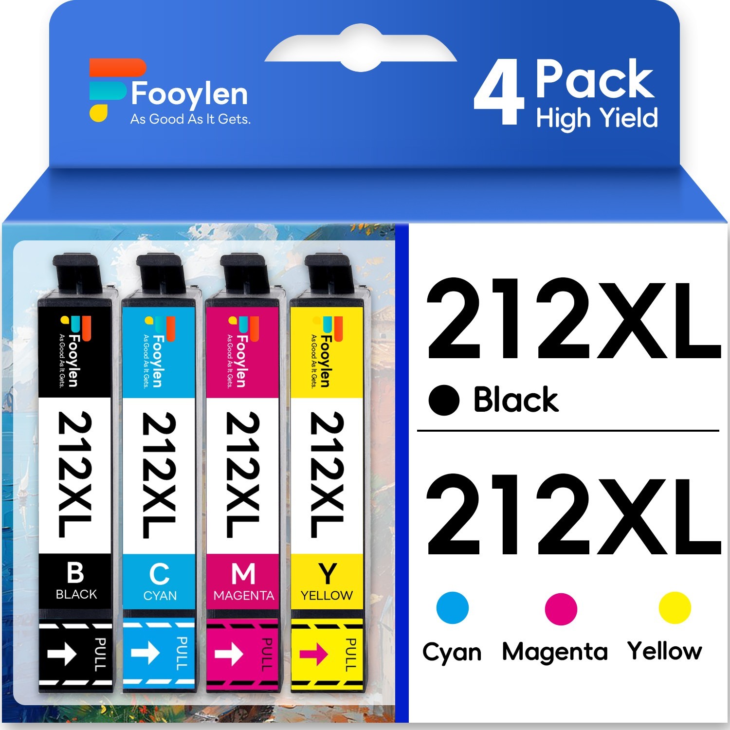 4PK Compatible With 212XL Ink For Epson WorkForce WF-2830 WF2850 XP4100 4105