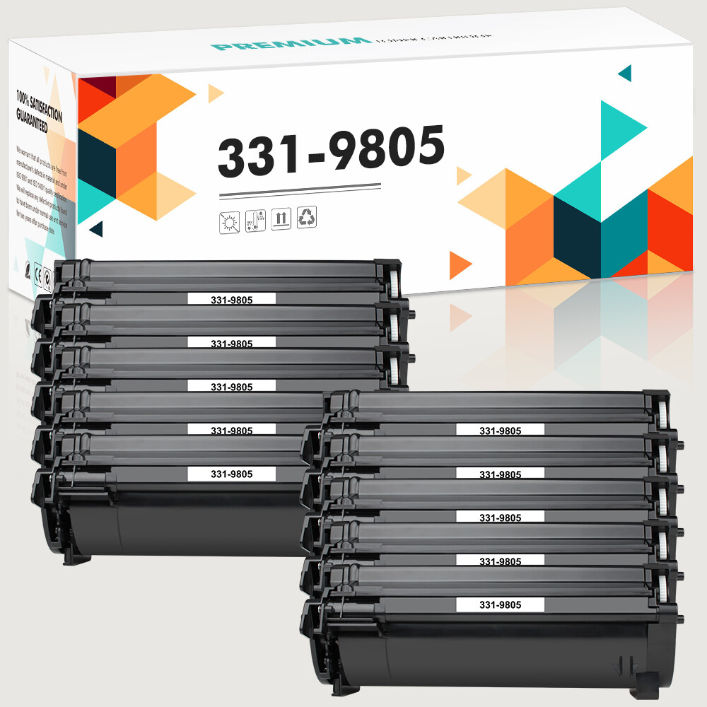 10PK 331-9805 Toner Compatible With Dell B2360d B2360dn B3460dn B3465dnf B3465dn
