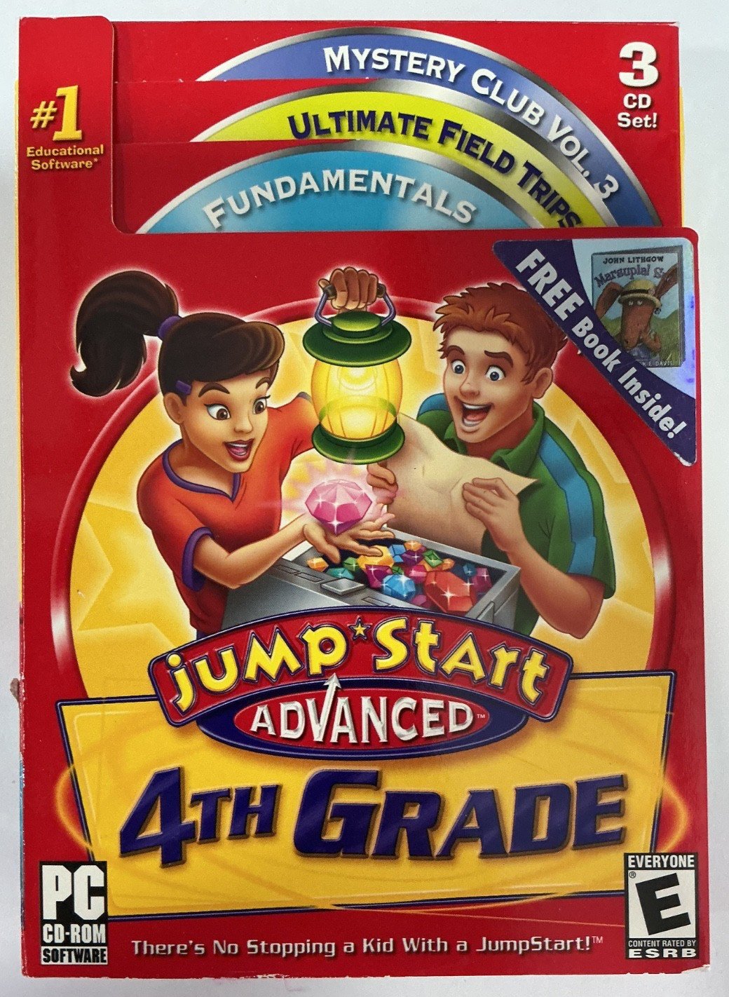 JumpStart Advanced 4th Grade CD-ROM 3 Discs Knowledge Adventure Marsupial Sue