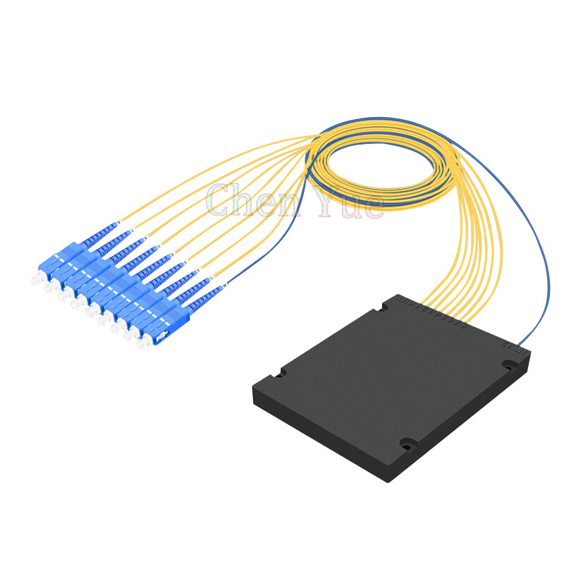 FTTH ABS Box Optic Fiber Splitter 1x8 Splitter PLC With SC Connector Singlemode
