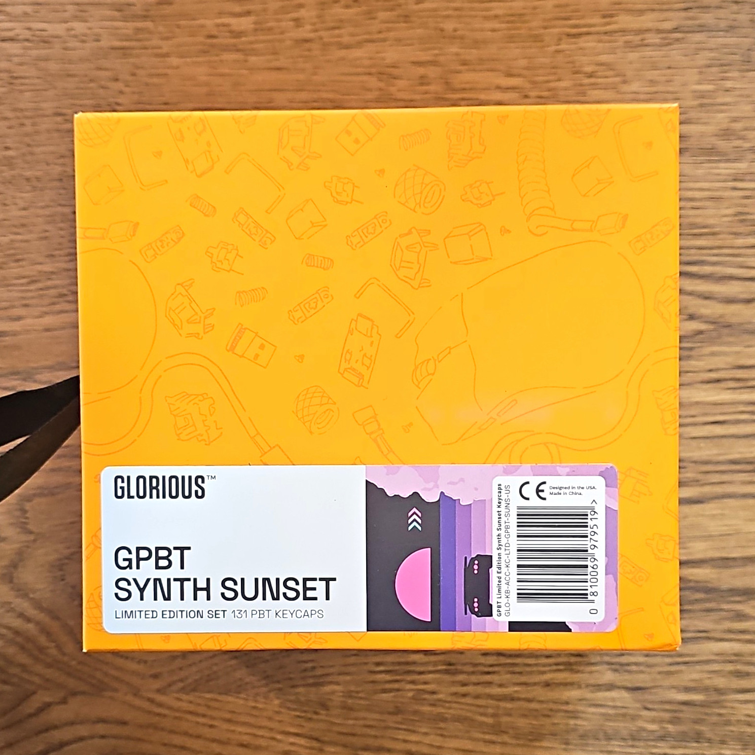 Glorious GPBT Synth Sunset Limited Edition PBT Keycap Set, 131 Keys