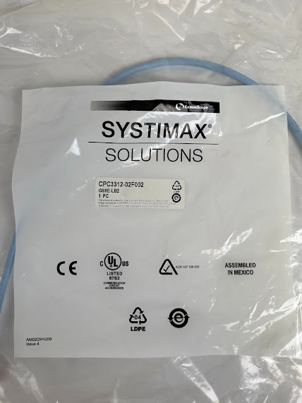 Lot of 19 CommScope CPC3312-02F002 SYSTIMAX GigaSPEED XL Cat6 Cable 2ft Blue NEW