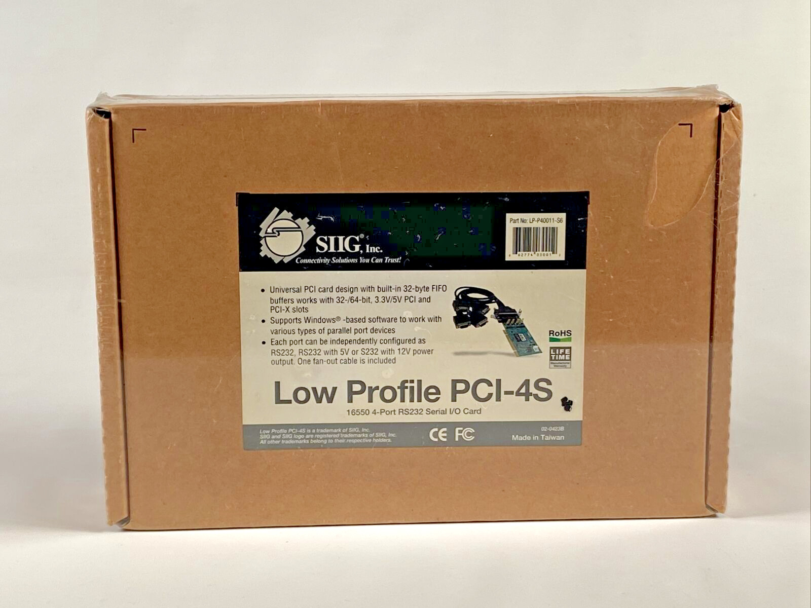 SIIG Serial Card 4-Port, PCI-4S, 32-BIT, 4 RS232 Serial Ports Brand New In Box