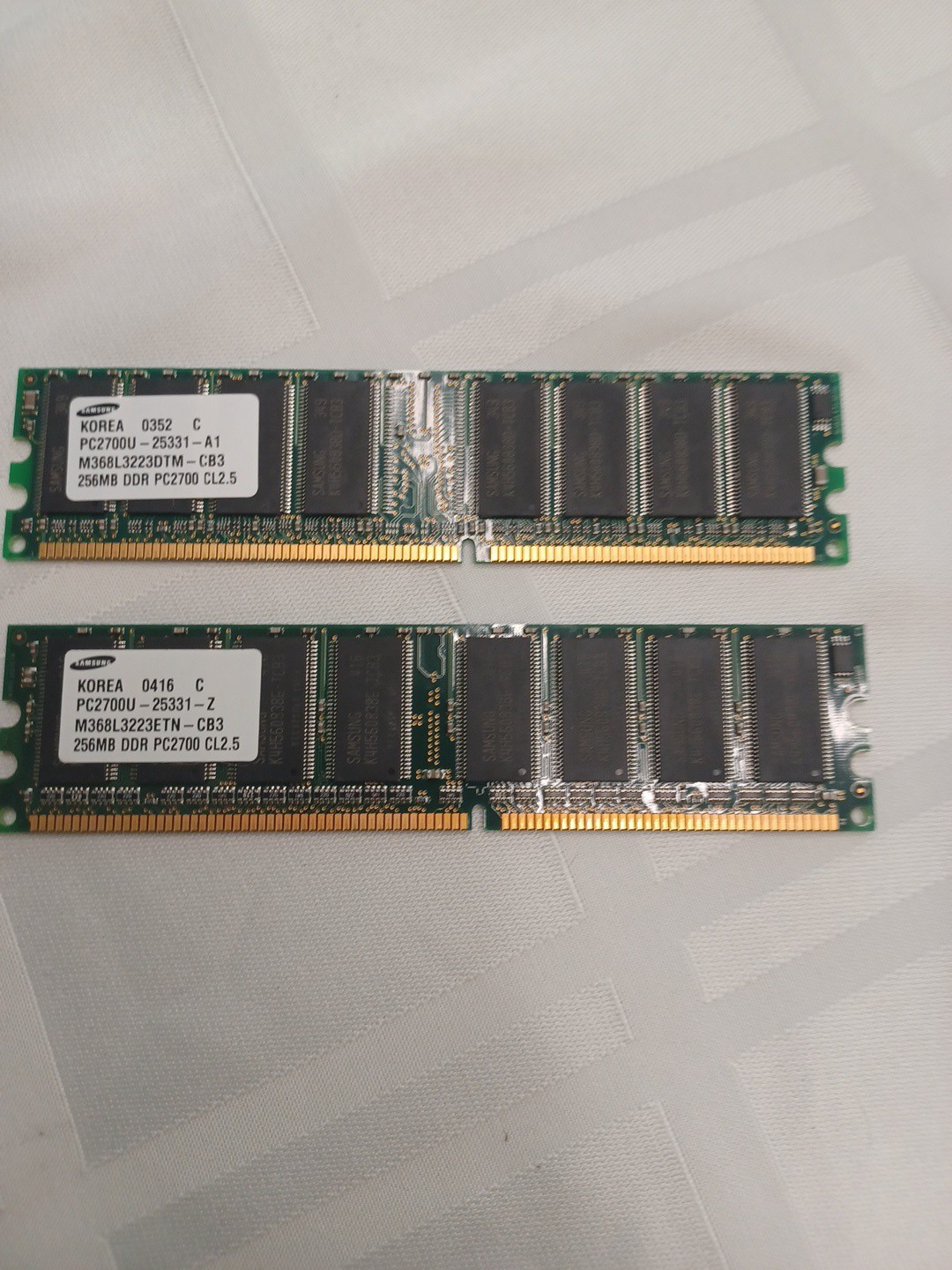 512MB (2 x 256MB) HP SAMSUNG Memory PC2700U - DDR  / HP  305957-041 RAM