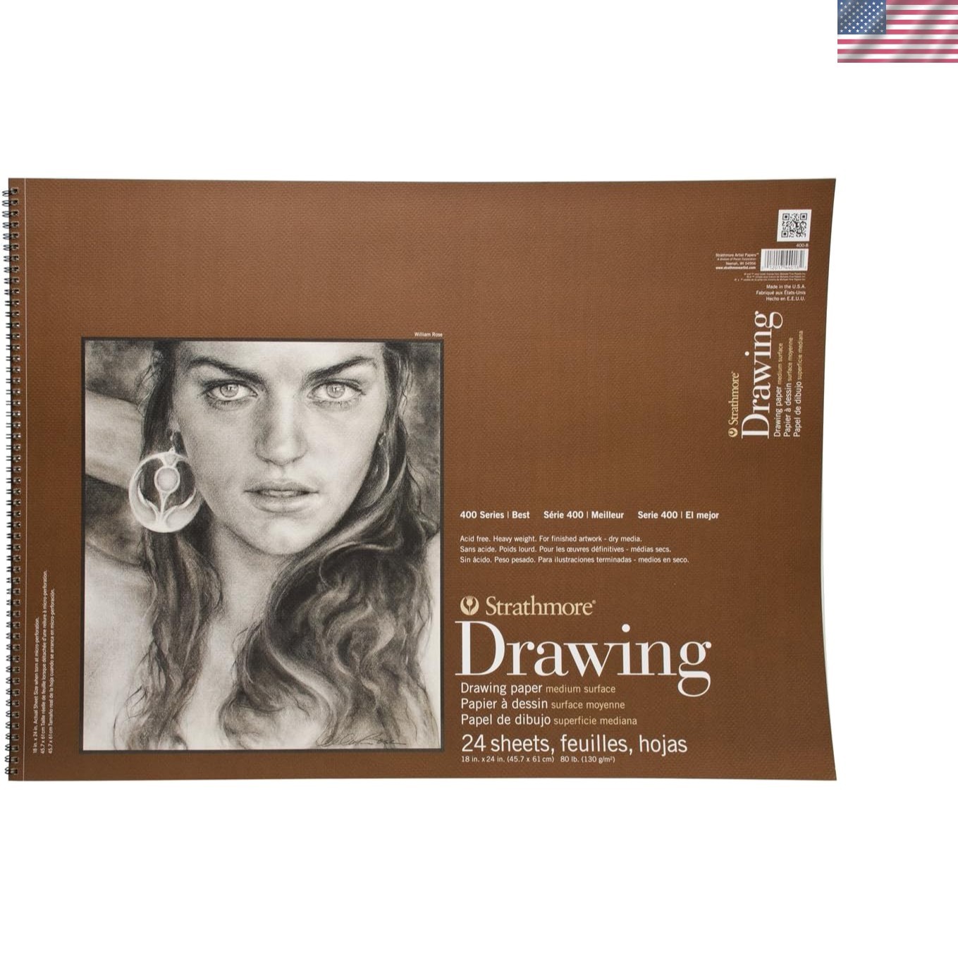Drawing Pad 18x24 Inches 24 Sheets Paper Sketch Art Medium Surface