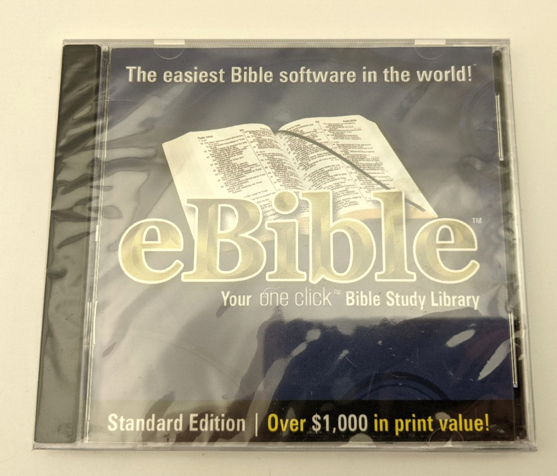 eBible Bible Study Library Standard Edition 2002 Nelson 2 CD Set Sealed