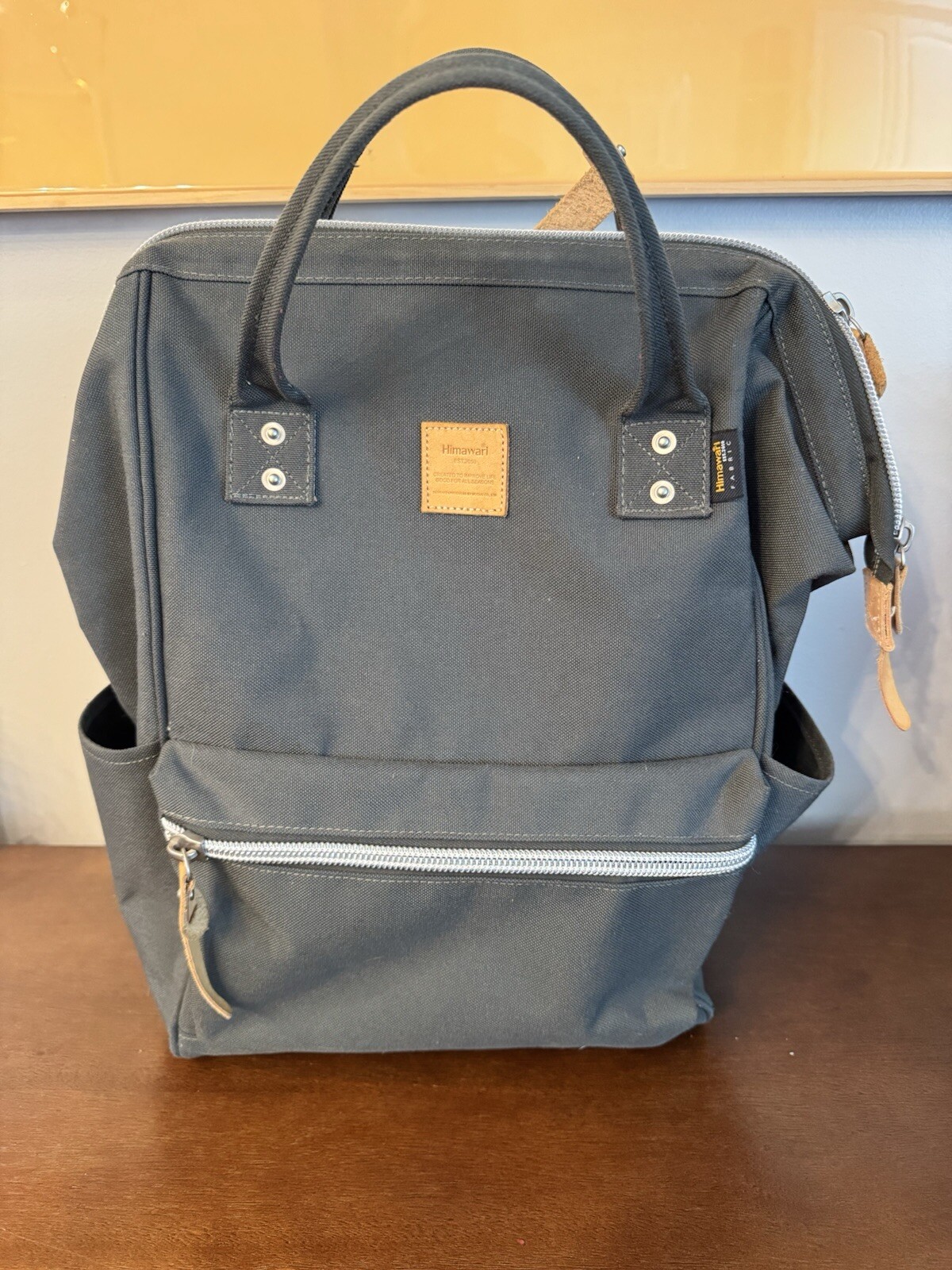 Himawari Canvas & Leather Backpack/Laptop bag. Padded. Used Once 
