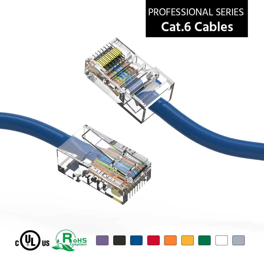 75Ft CAT6 UTP Ethernet Network Non Booted Cable Blue