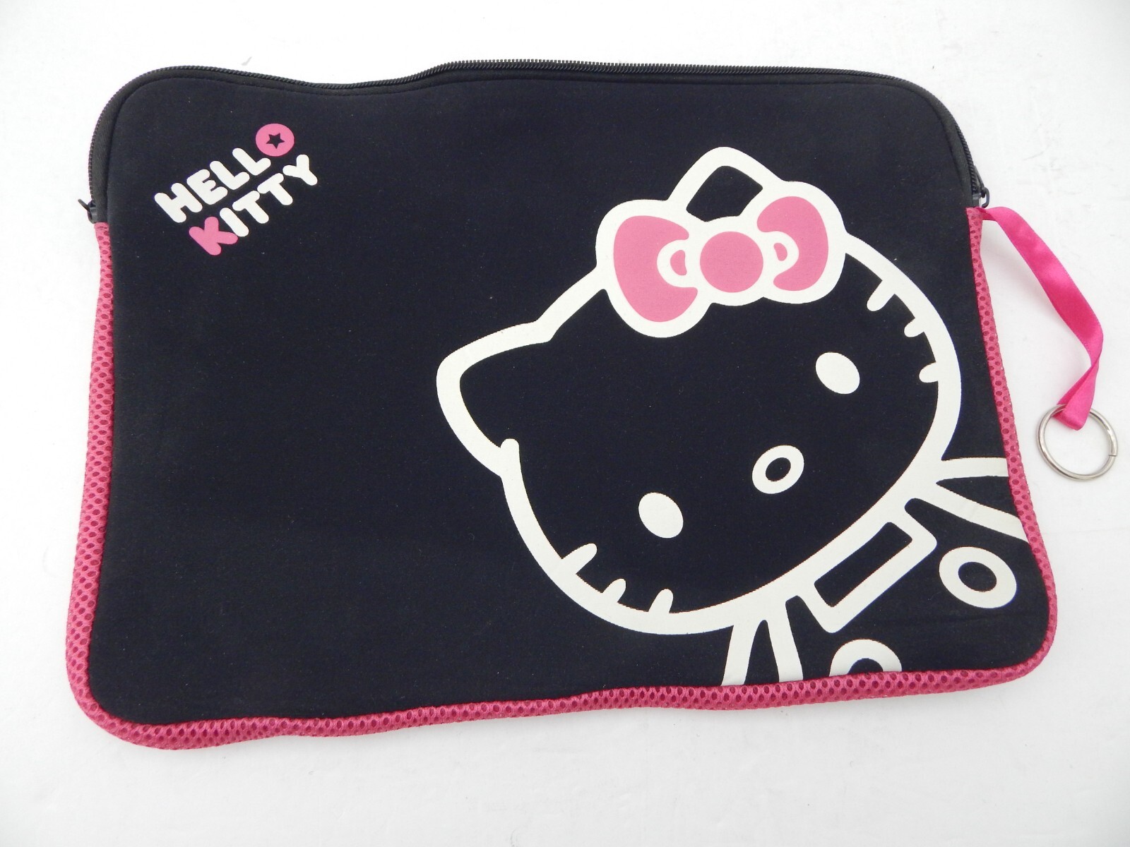 Universal Hello Kitty Style Laptop Sleeve Case Black/Pink New