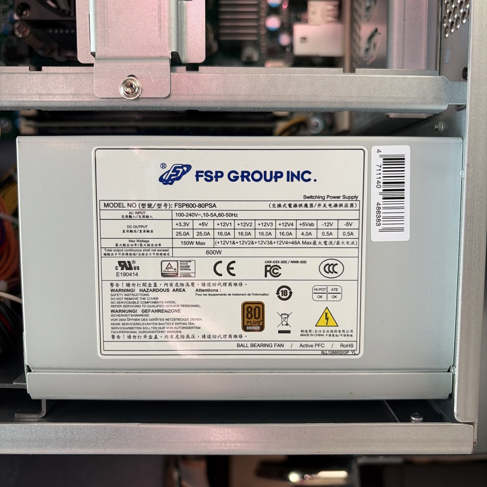 For FSP600-80PSA FSP600-80PSA（SK）600W Advantech IPC Power Supply