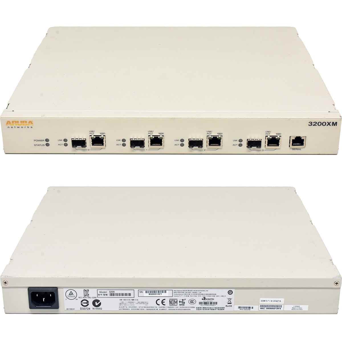 Aruba 3200 3200XM Mobility Controller Wireless LAN Controller