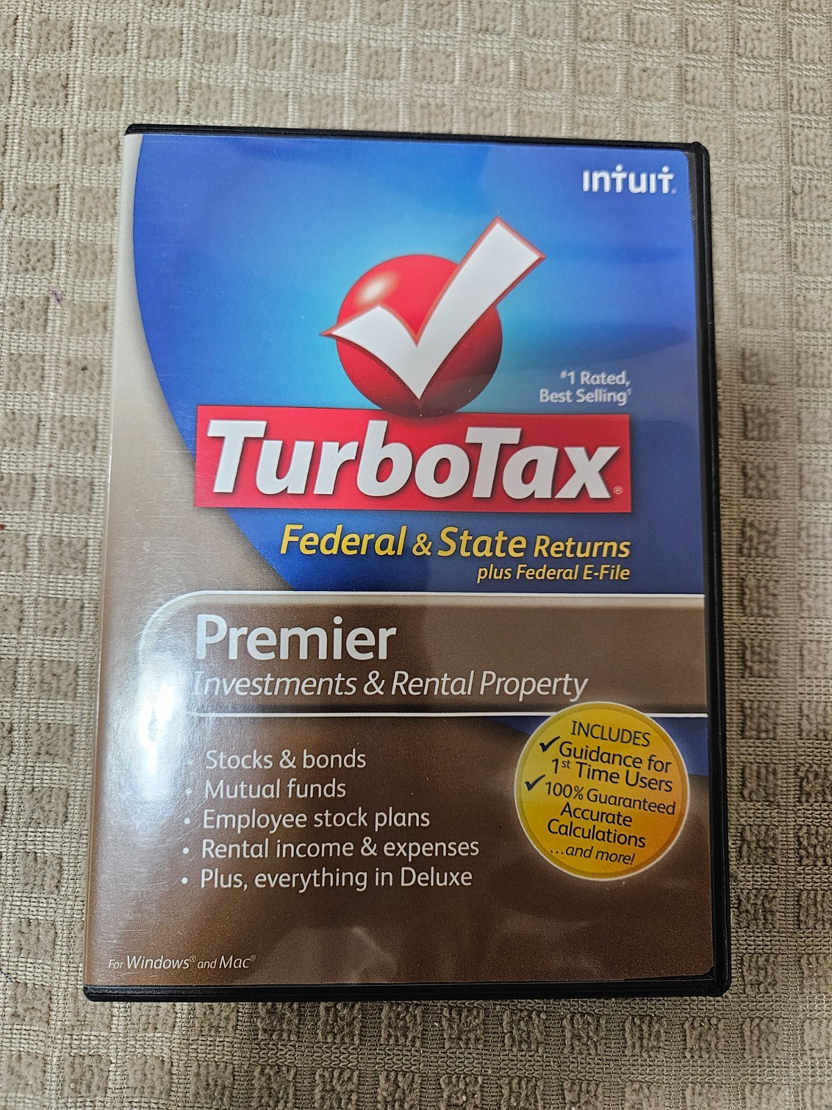 2010 TurboTax Premier Software Federal and State Returns