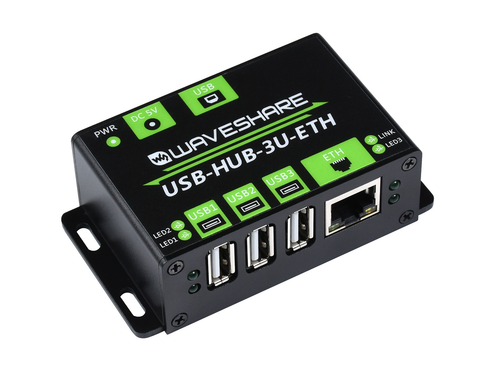 Waveshare Industrial Grade Multifunctional USB HUB Extending 3x USB ports