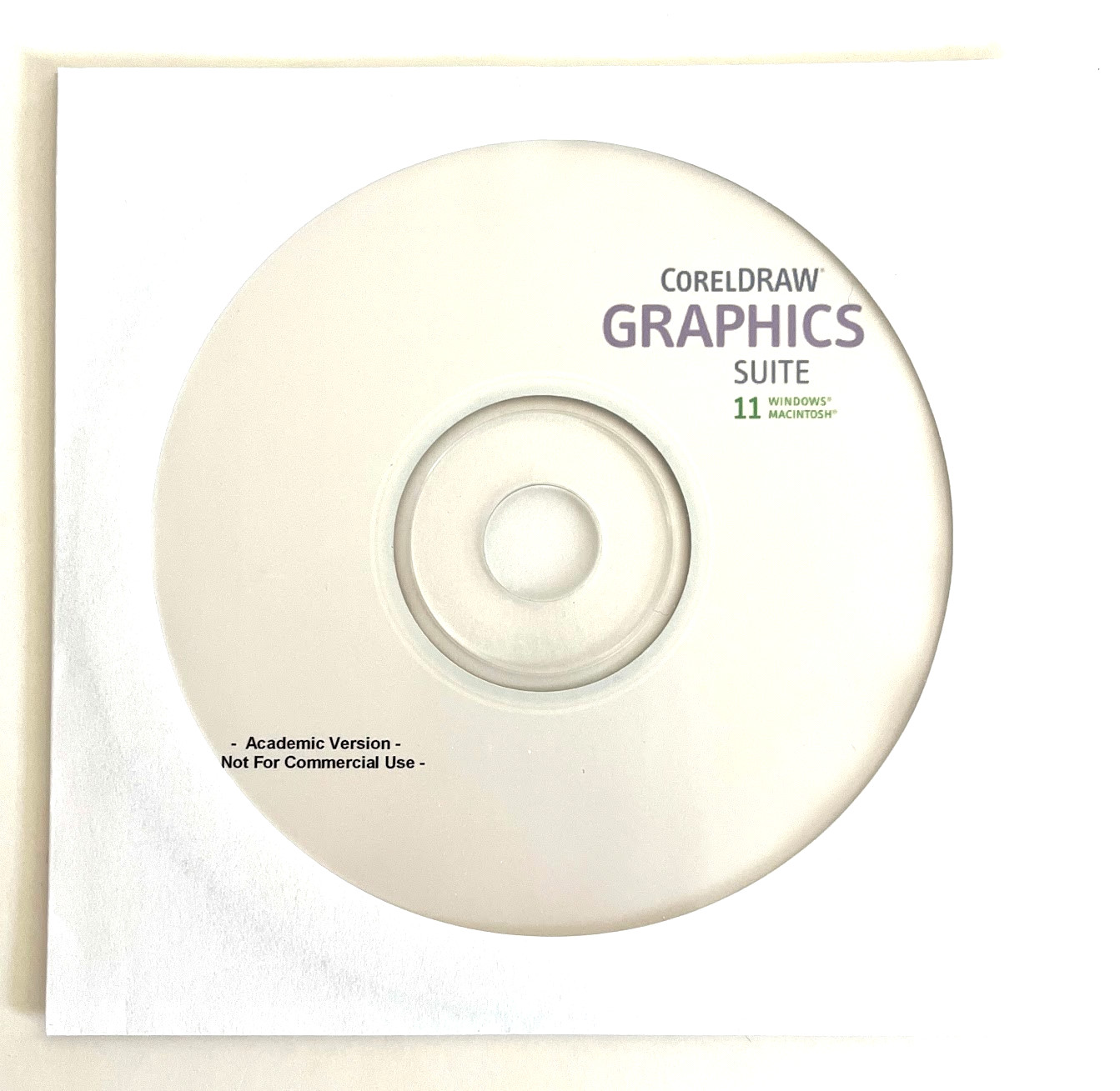 CorelDRAW Graphics Suite 11 Windows Mac Academic Edition VTG Software Disc Key