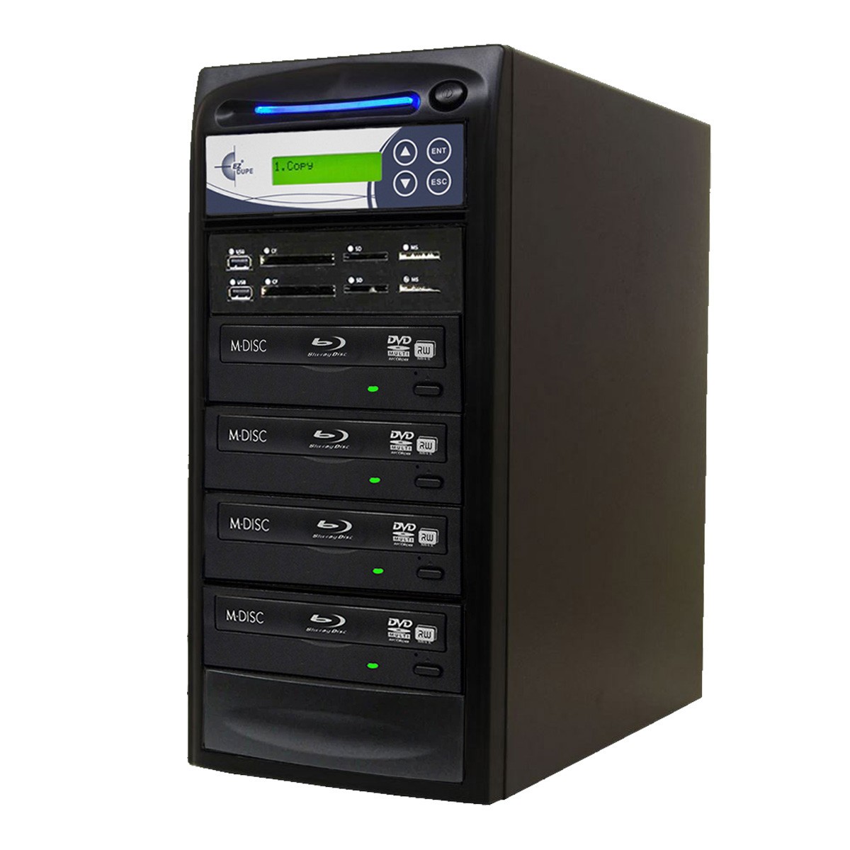 EZ DUPE Media Mirror PLUS 1:3 Duplicator - SD CF MS MMC USB Blu-Ray 2 YEAR WRNTY
