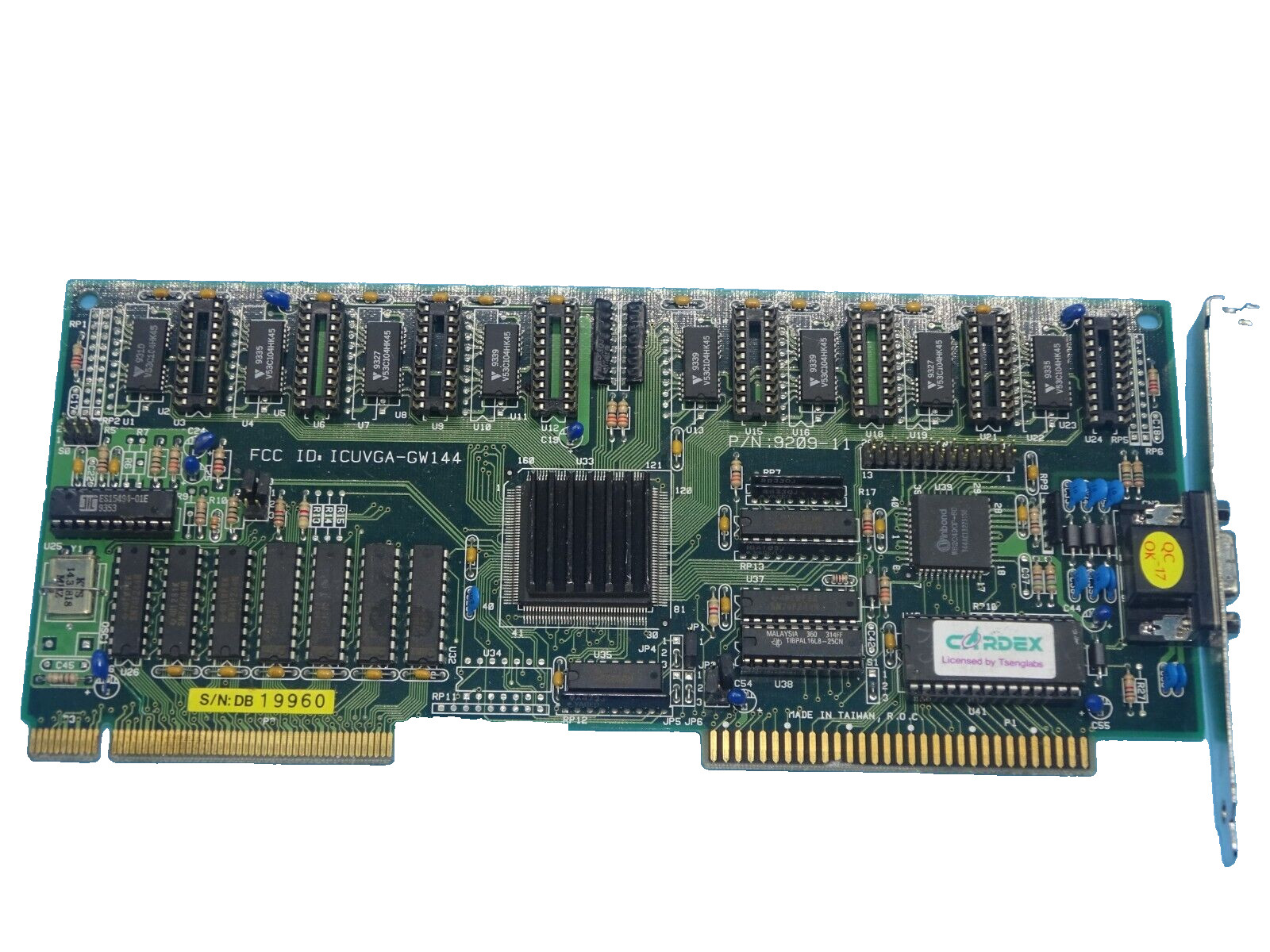 GAINWARD CARDEX TSENG LABS ET4000W32i 1MB VLB RETRO GRAPHICS CARD VGA #GK11142