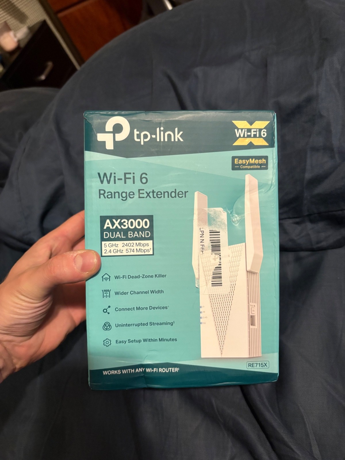 TP-Link AX3000 PCMag Editor's Choice, RE715X Dual Band WiFi 6 Range Extender