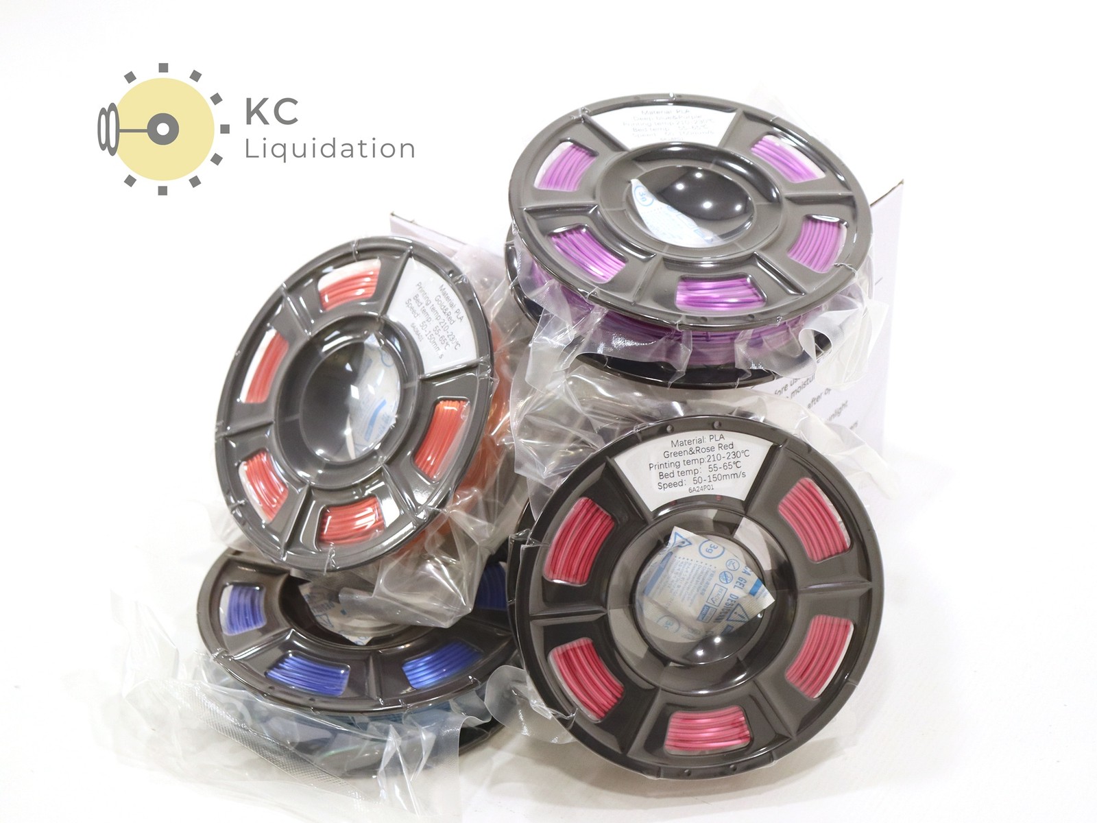 Epelay 4-Pack 3D Printer Filament  PLA Dual Color Filaments