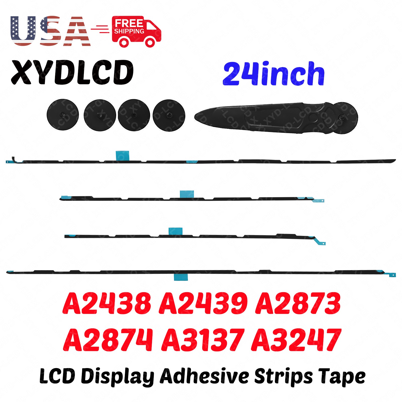 1Set LCD Display Tape Adhesive Strip Sticker Glue for IMac 24" A2439 A2438 LCD
