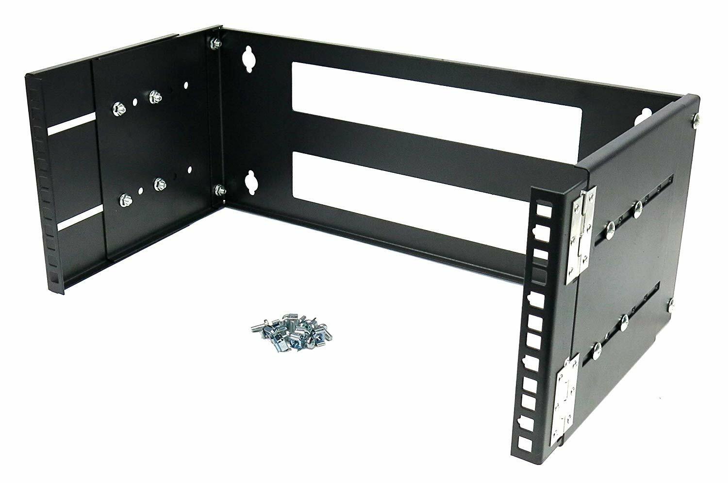 CNAweb 4U 19-Inch Hinged Extendable Wall Mount Bracket Network Equipment Rack