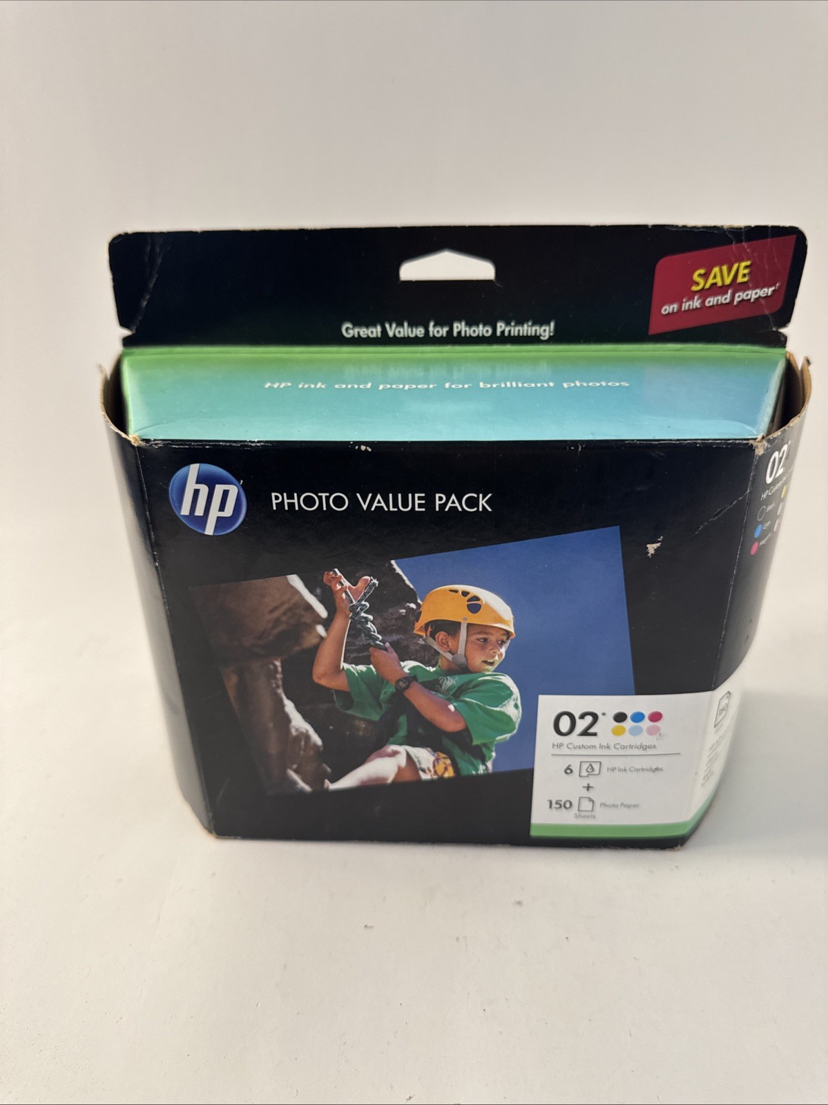 Printer Ink HP 02 Value Pack 6 Ink Cartridge + 150 Sheets (EXP Nov 2013) NEW