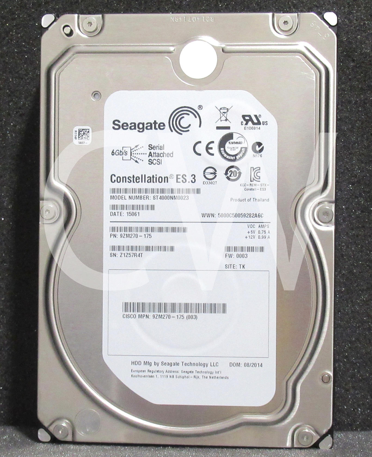 ST4000NM0023 Seagate CONSTELLATION 4TB 7200RPM 6Gbps 3.5" SAS HDD Hard Drive