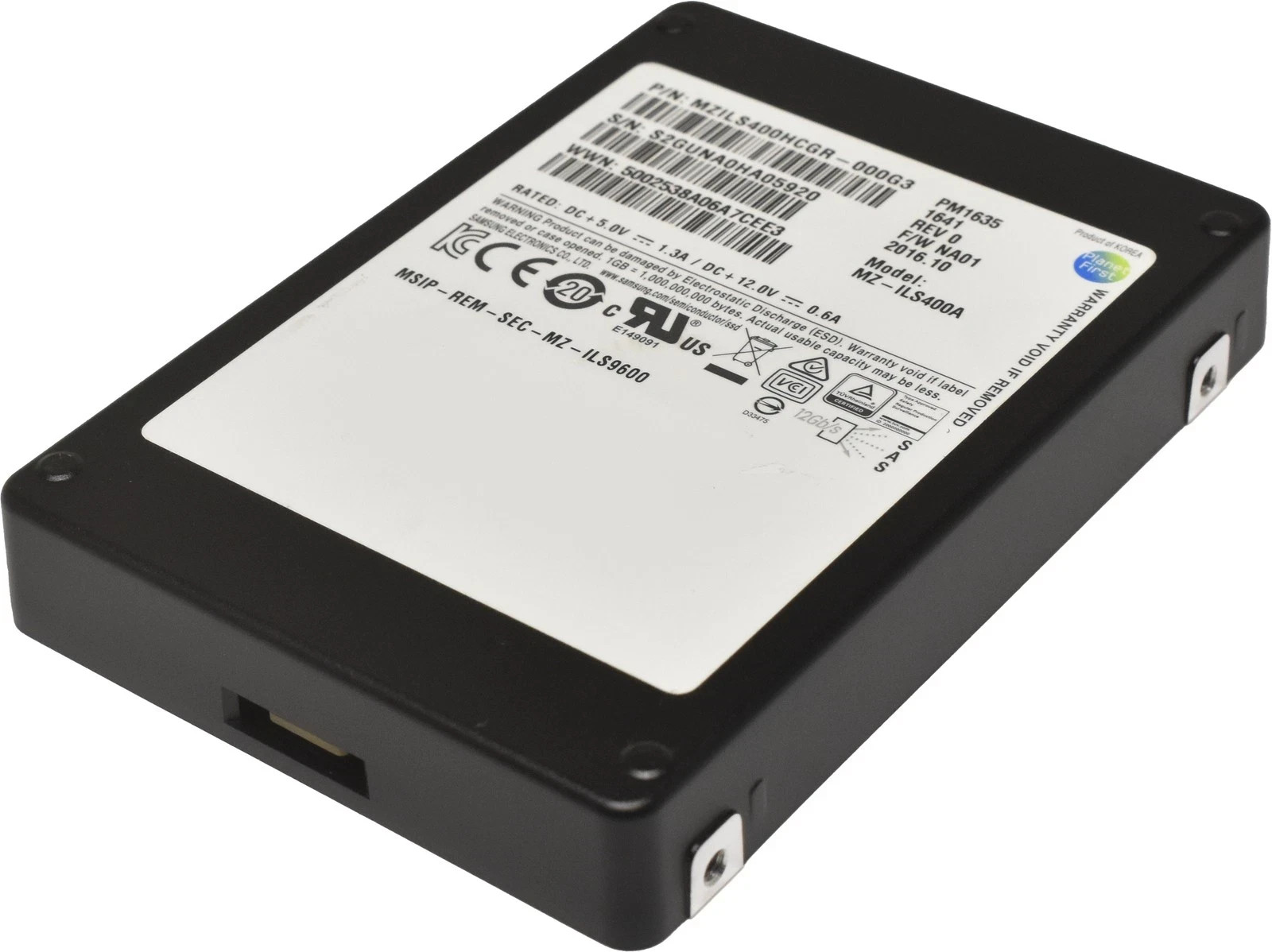 NETAPP MZILS400HCGR-000G3 - PM1635  400GB MLC SAS 12GBPS 2.5  SSD 108-00369