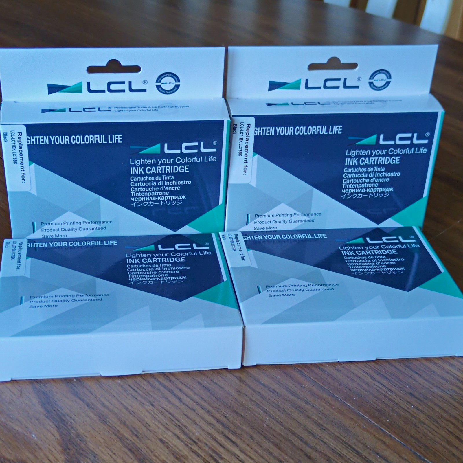 4 PAck-LCL Compatible Black Ink Cartridge for Brother LC71BK LC75BK Inkjet