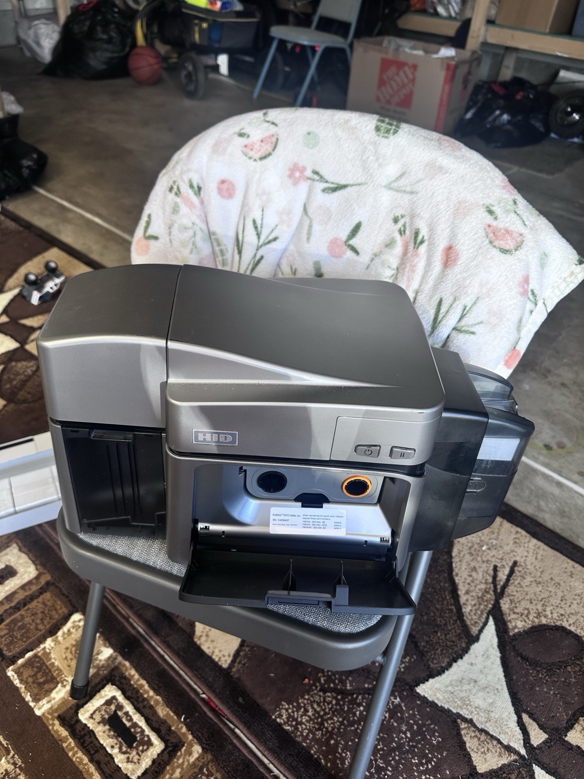 HID Fargo DTC1250e FD Dual-Sided ID Card Printer + Scanner + Cards + Extras