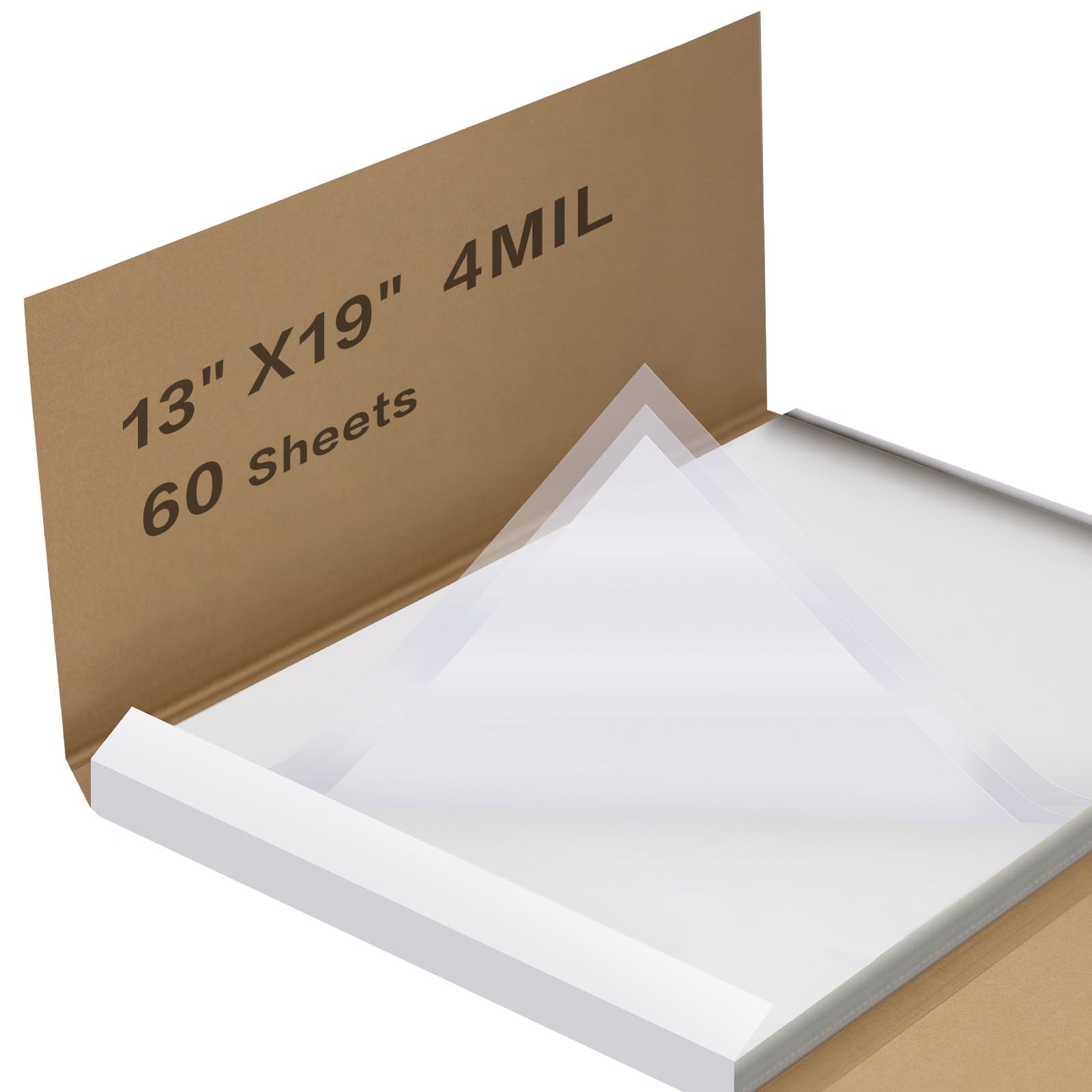 60 PCS Waterproof Inkjet Transparency Film 13x19 Inch 4 Mil AntiCurl PET