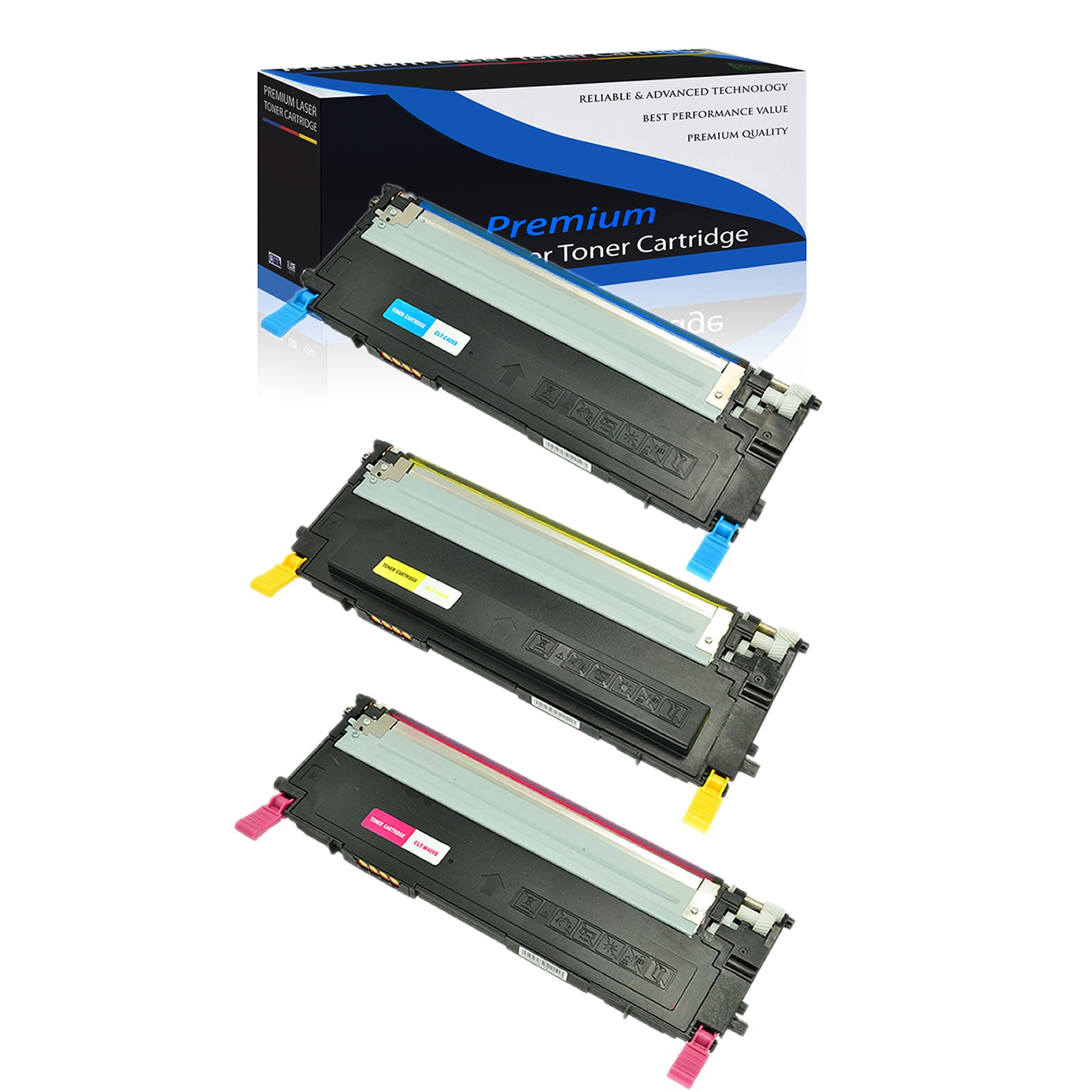 3PK CLT-409S C Y M Toner For Samsung CLX-3170fn CLX-3175 CLX-3175n CLX-3175fn