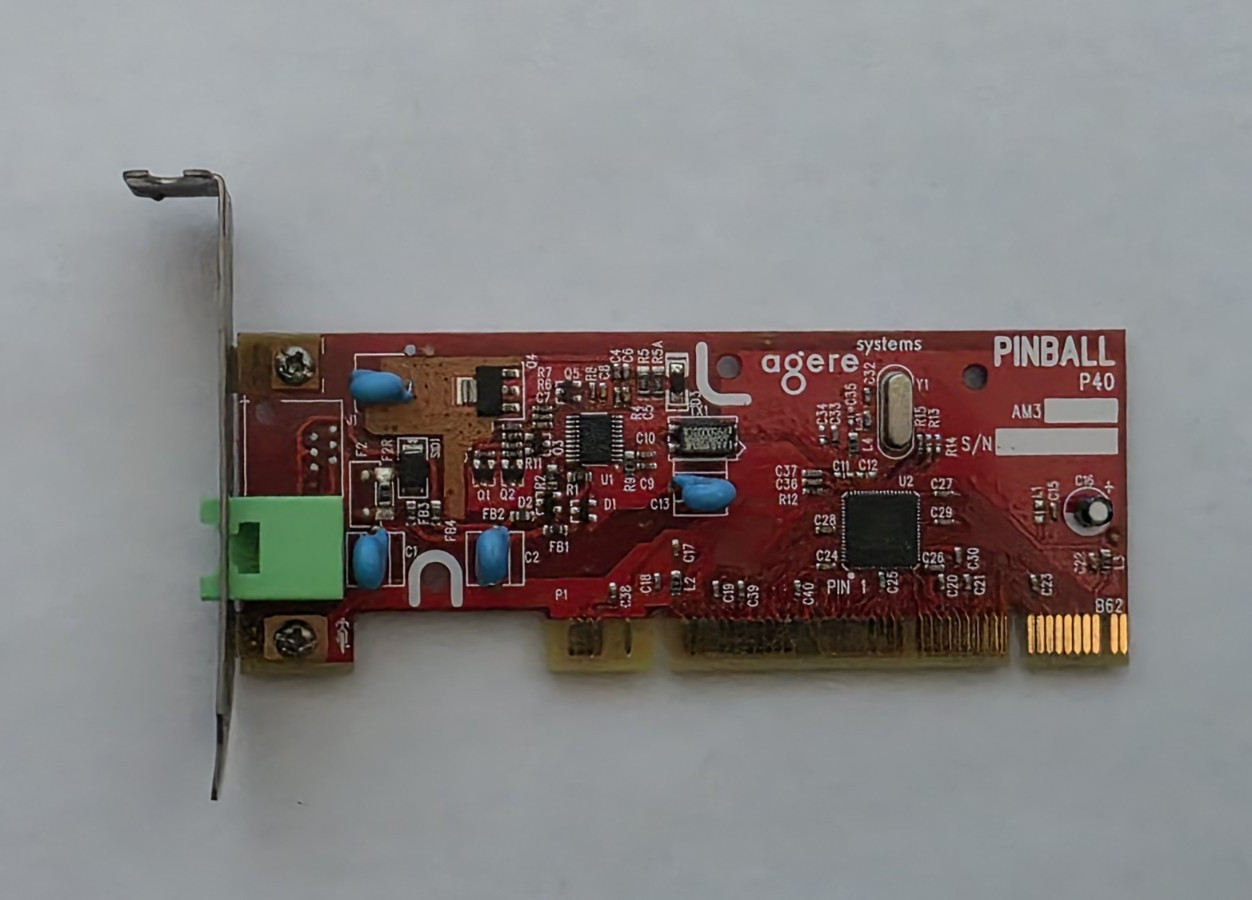 AGERE PINBALL P40 INTERNAL MODEMS AGERE SYSTEMS PINBALL P40 65K PCI MODEM