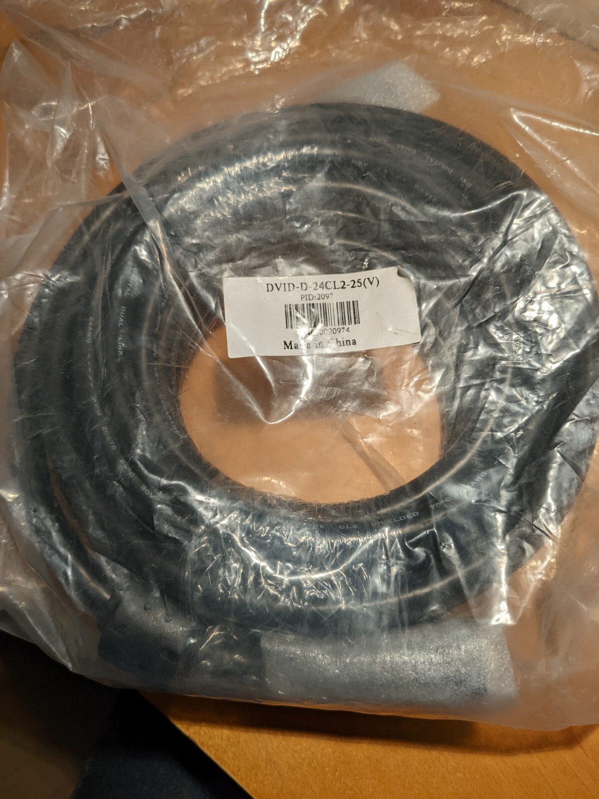 Dual Link 25ft DVI-D Cable DVID-D-24CL2-25