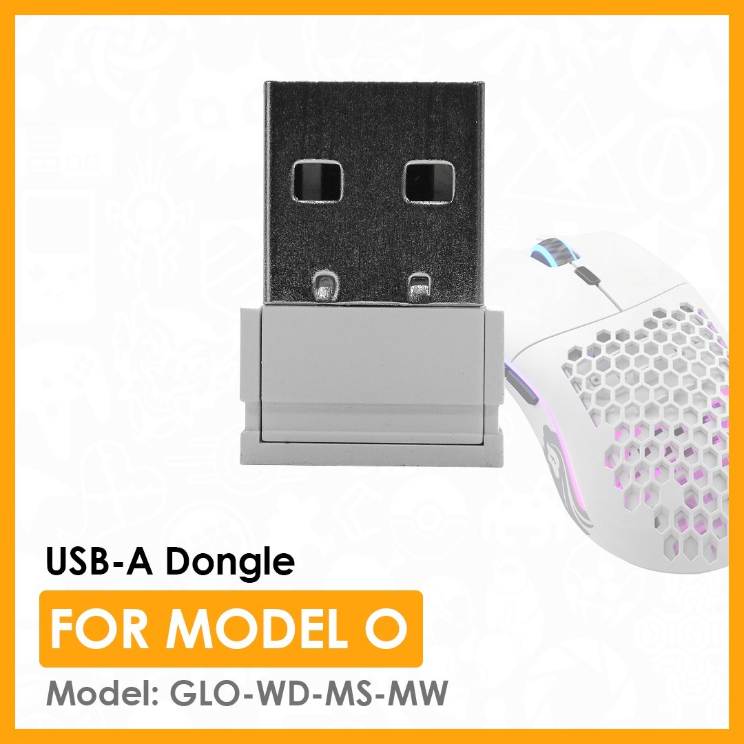 Genuine Glorious USB-A Dongle for Model O Gaming Mouse | White | GLO-WD-MS-MW