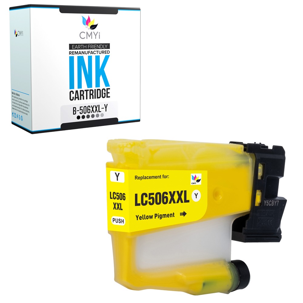 1-Pack CMYi Compatible LC506XXL Yellow Ink Cartridge fits Brother MFC-J4355DW