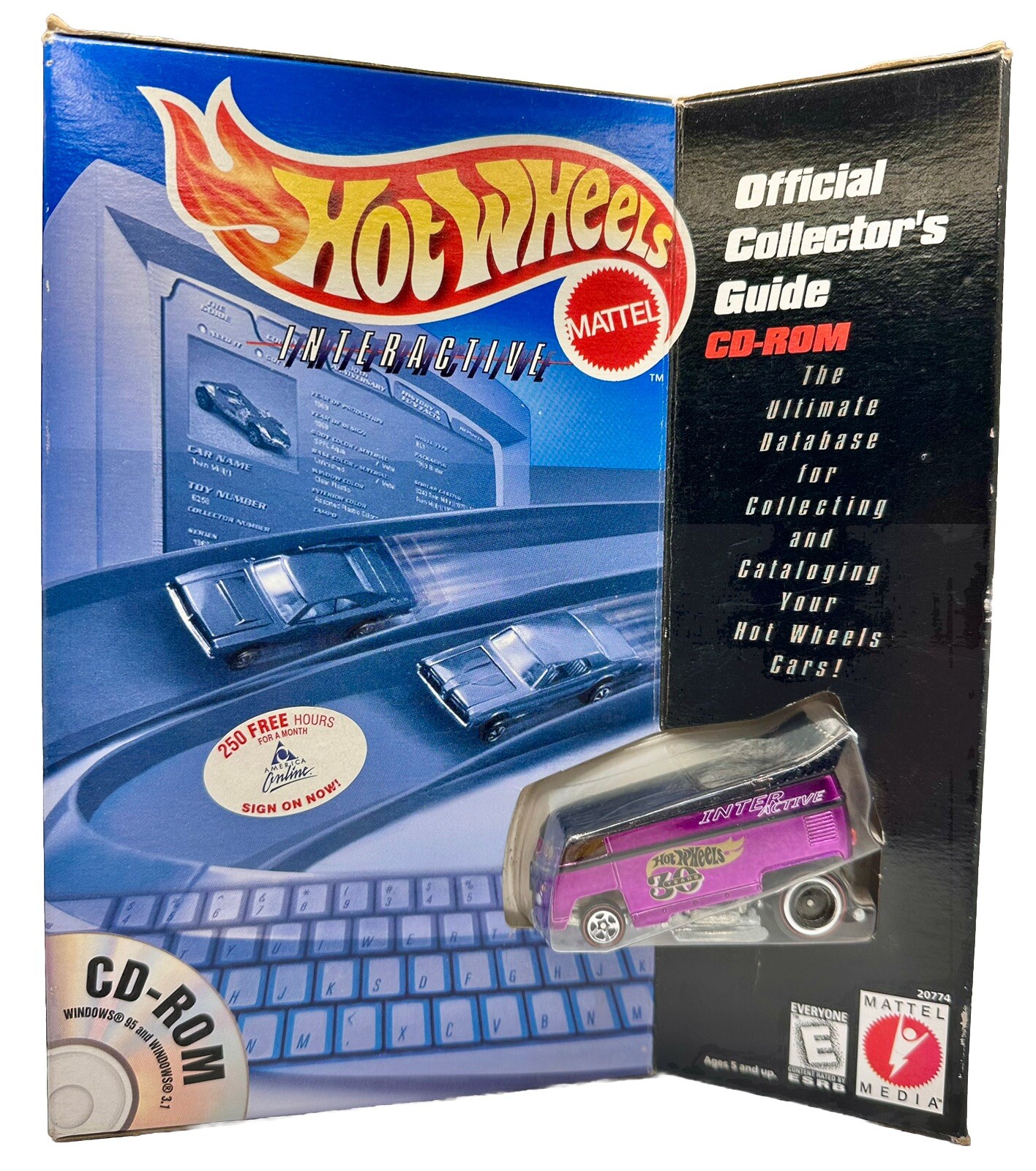 Hot Wheels  1998 Official Collector’s Guide CD-ROM Purple VW Drag Bus