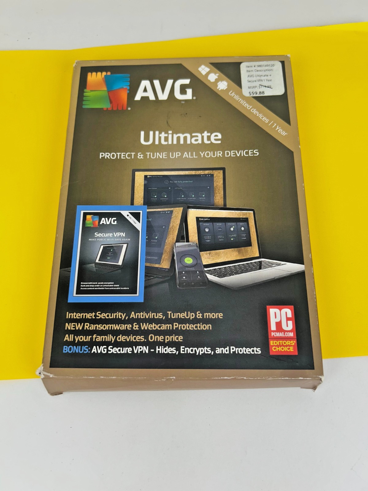 AVG Ultimate Protect & Tune Up Devices + AVG Secure VPN unlimited Devices New