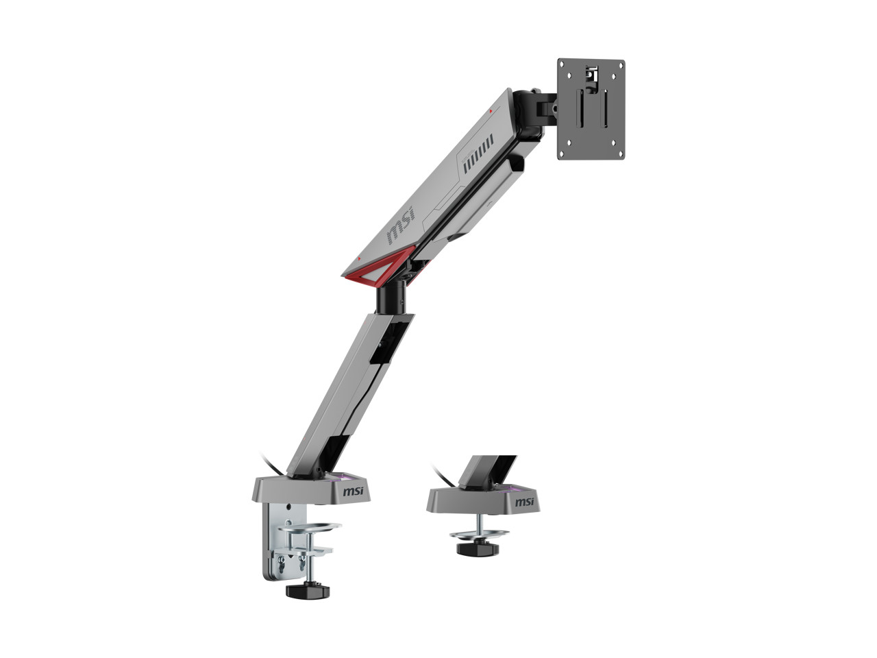 MSI MPGMT161R Monitor Arm w/ RGB Lighting, Matte Black