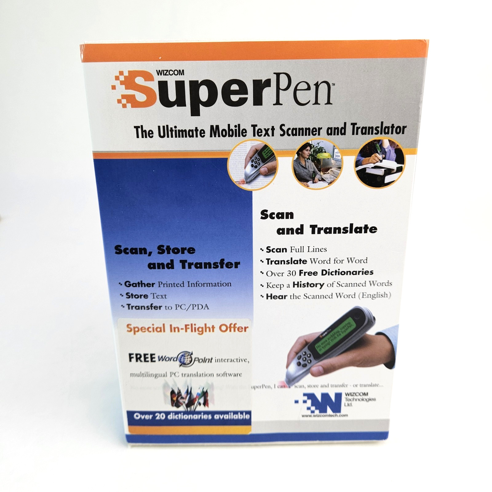 Wizcom QuickLink SuperPen Professional Mobile Text Scanner Translator