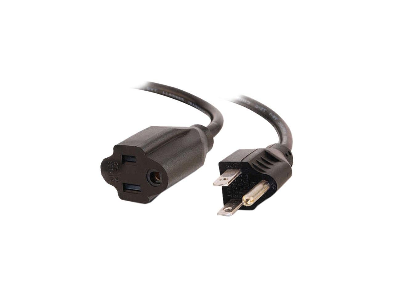 1FT Premium Universal Extension Cord - Power Extension Cord for TV, Computer,