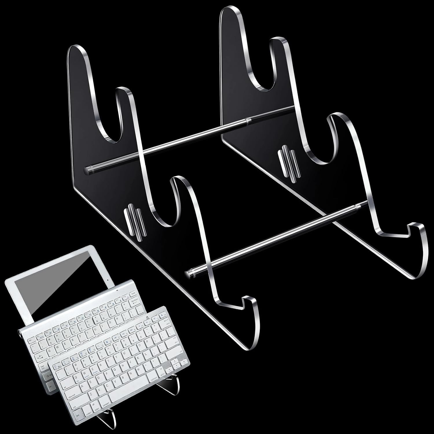 1 Pcs Clear Acrylic 3 Tier Mechanical Keyboard Display Stand