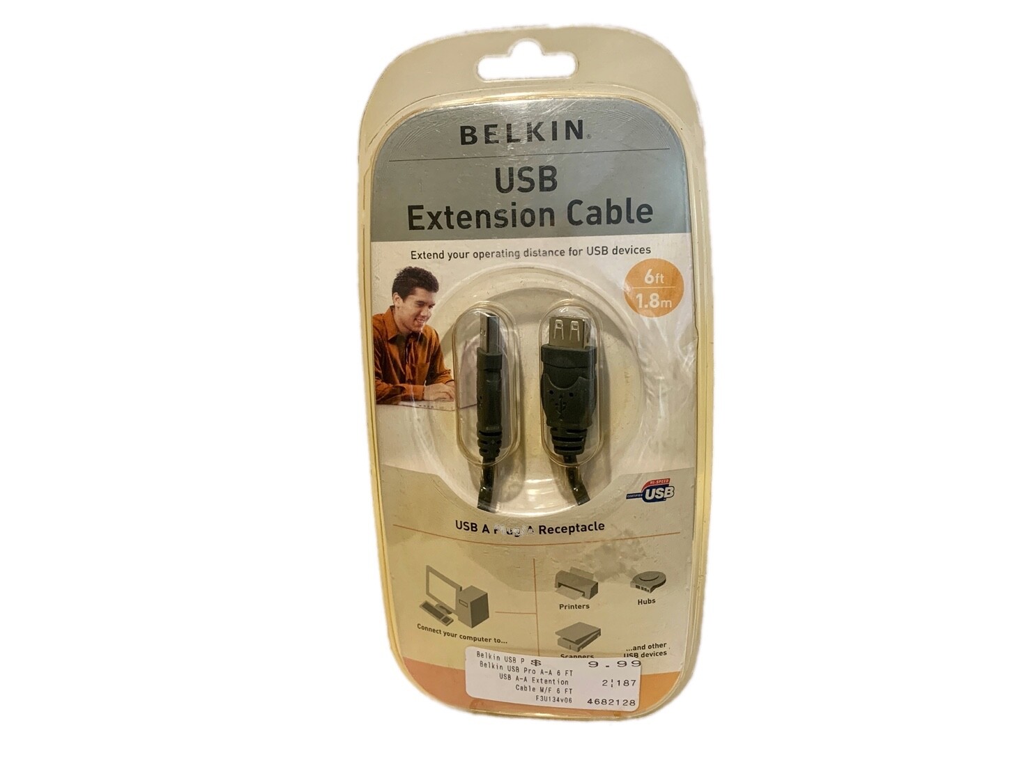 Belkin 6ft USB 2.0 Extension Cable Sealed Original Package USB-A Plug