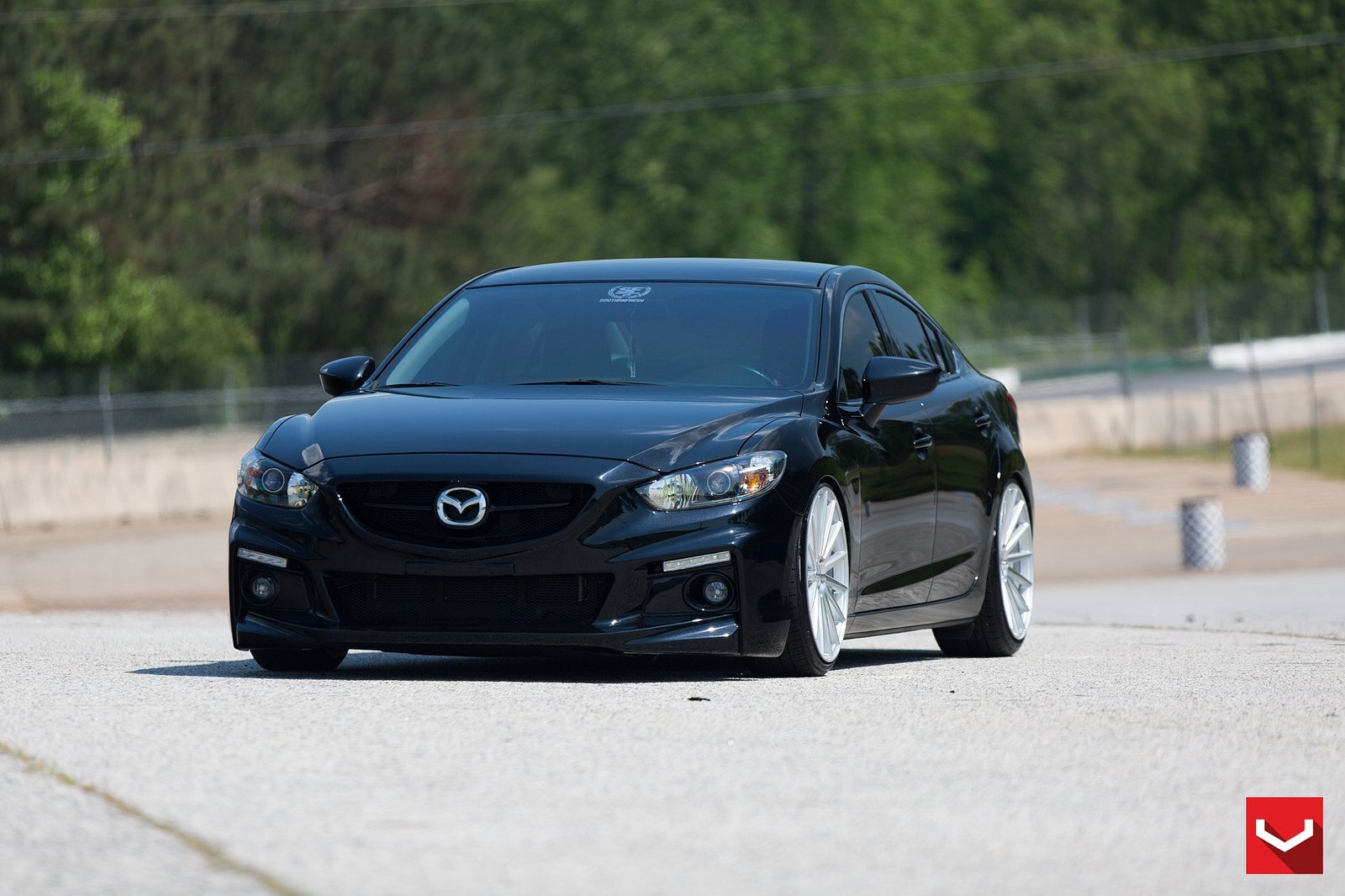 Cars vossen wheels tuning mazda 6 Desk Mat Stitched