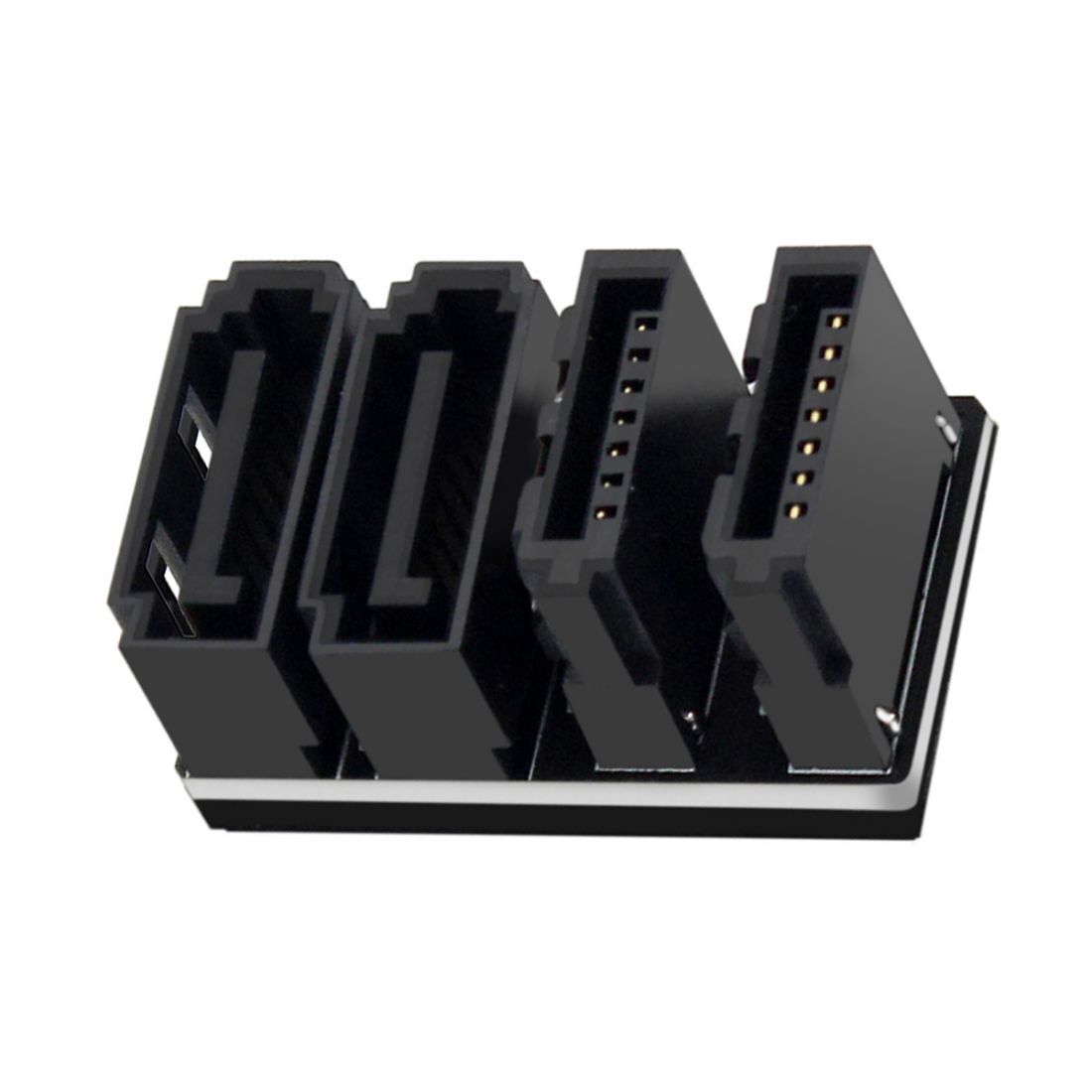 CY SATA 7Pin Angled Female to Male Adapter for SSD HDD Low Profile Mainboard