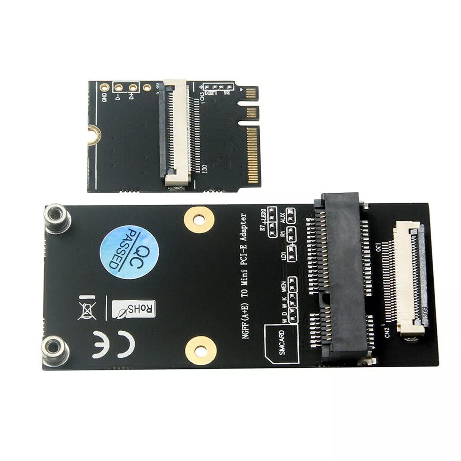 NEW M.2 (NGFF) key A/E/A+E to Mini PCI-E Adapter with FFC Cable Case