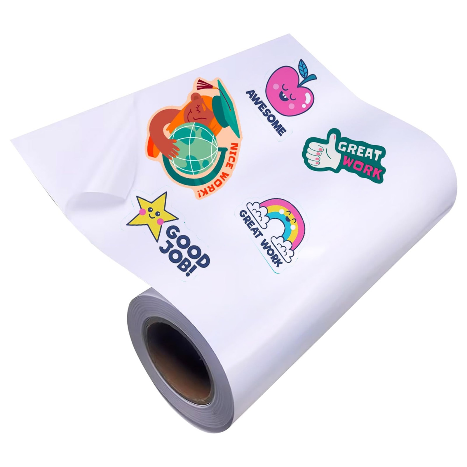 Printable Waterproof Vinyl Sticker Paper 24" x 1200" for Inkjet Printers
