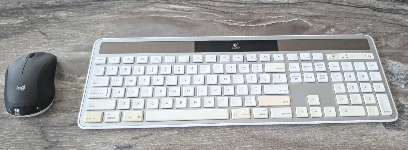Logitech K750 Wireless Solar Keyboard M310 Mouse w/ USB Unifying Receiver Dongle