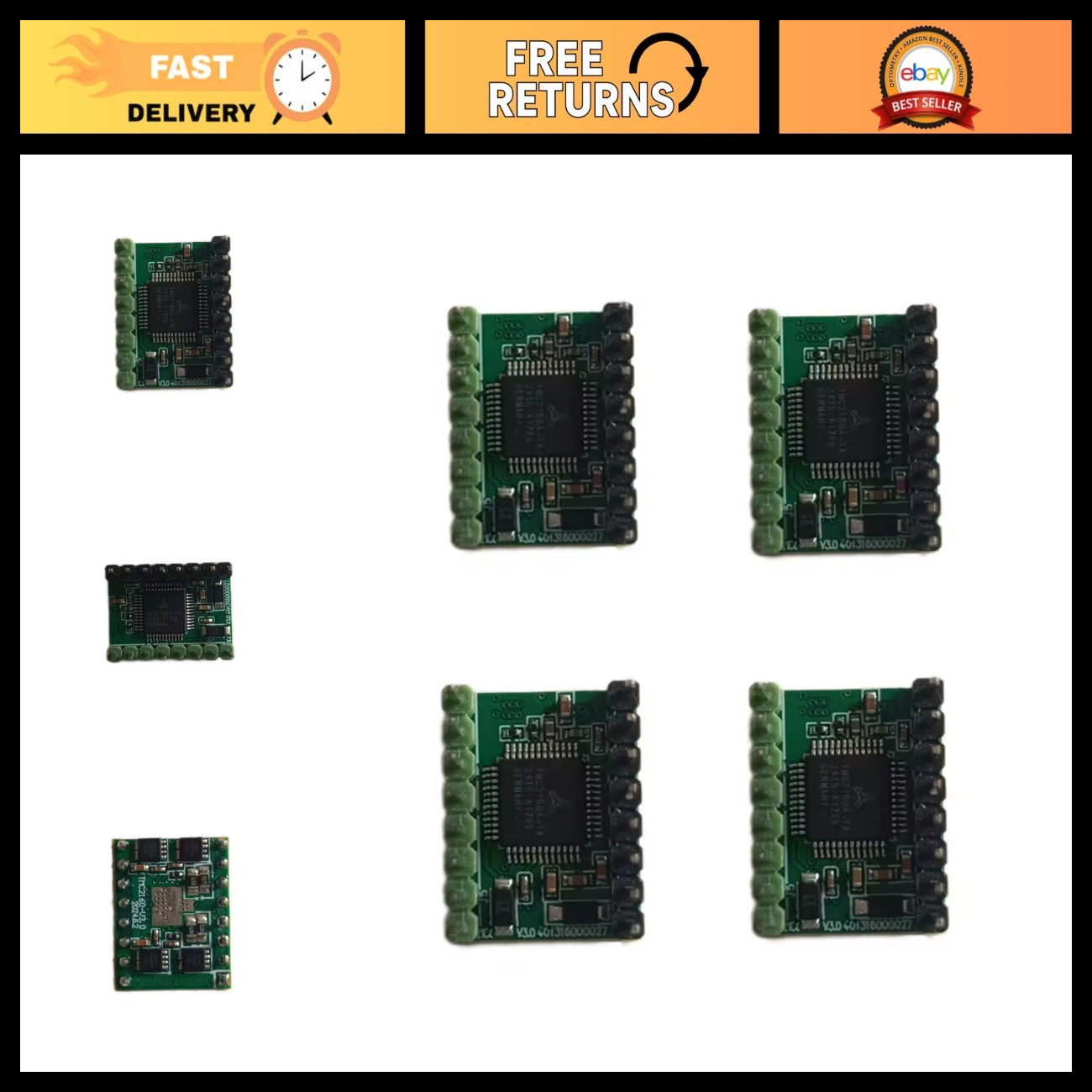 4PCS 3D Printer Parts Set - T1 PRO Motherboard, TMC2160 Driver Blocks Replacemen