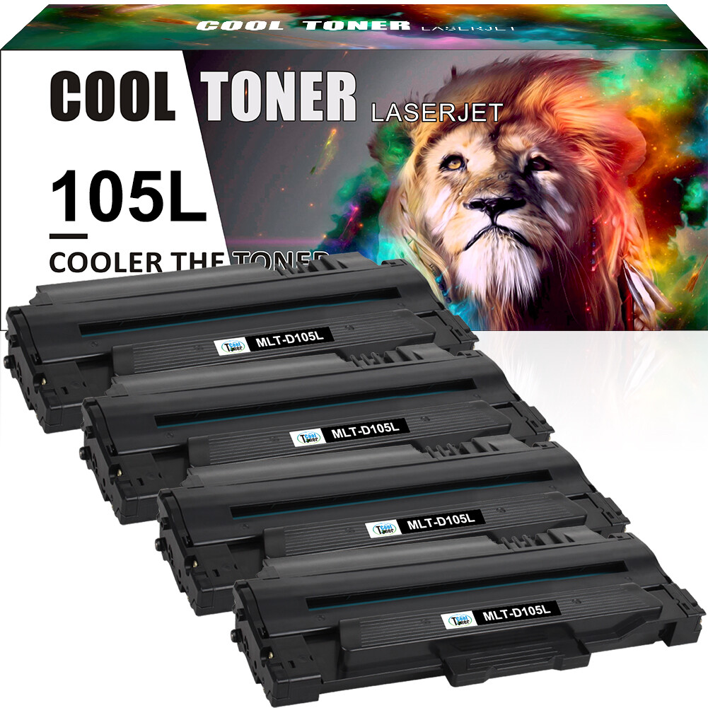 4 High Yield MLT-D105L Toner Cartridge For Samsung 105L ML-2525 ML-2545 SCX-4623